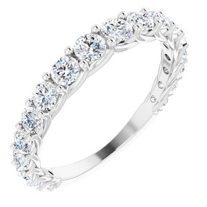 14K White 1 CTW Lab-Grown Diamond Matching Band