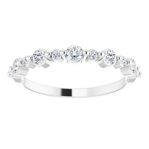 Platinum 3/8 CTW Natural Diamond Anniversary Band