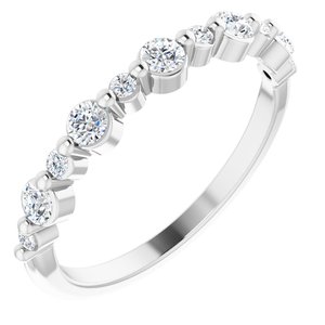 Platinum 3/8 CTW Natural Diamond Anniversary Band