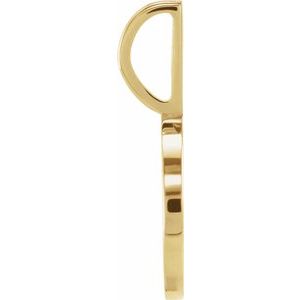 14K Yellow .01 CTW Natural Diamond Engraved Dog Mom Paw Print Charm/Pendant